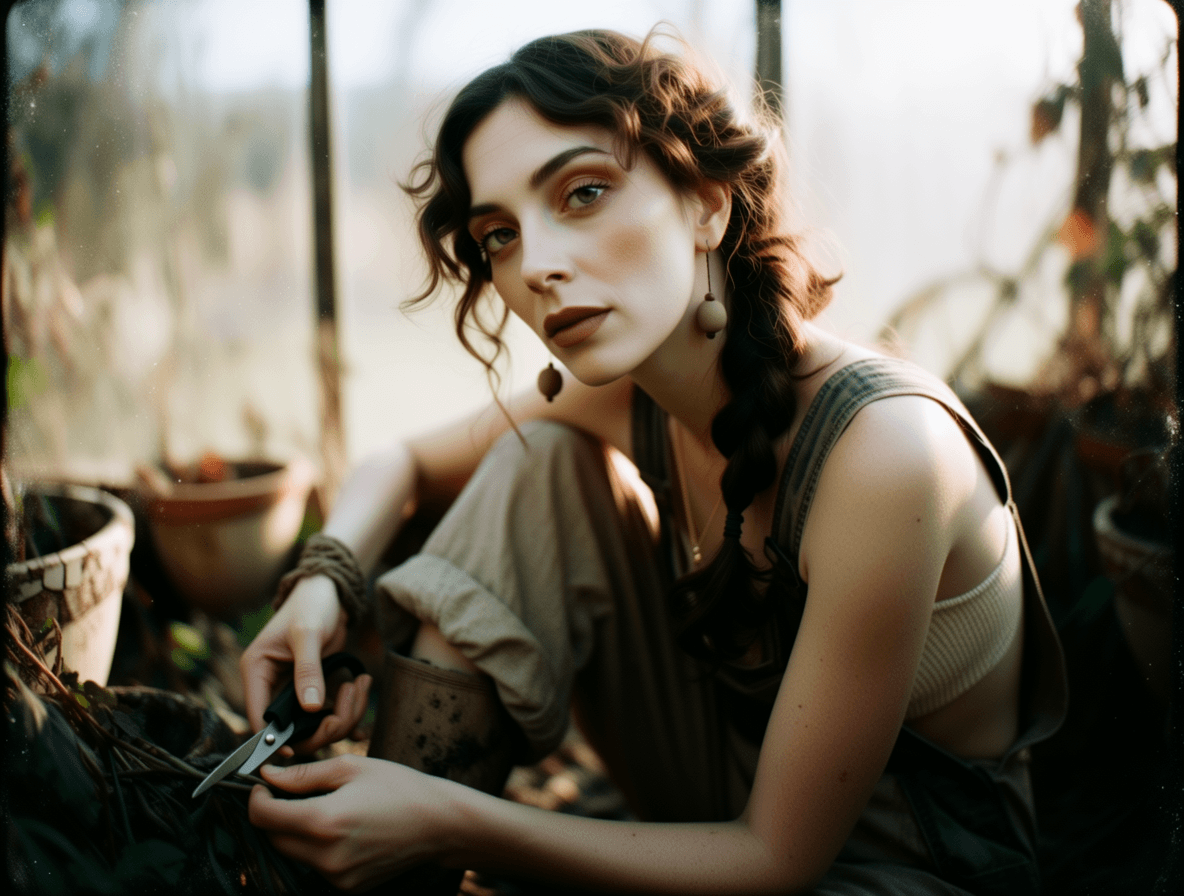 Emma-Jane MacKinnon-Lee — natural-light fashion portrait study, photographer self portrait Emma-Jane MacKinnon-Lee — natural-light fashion portrait study, photographer self portrait