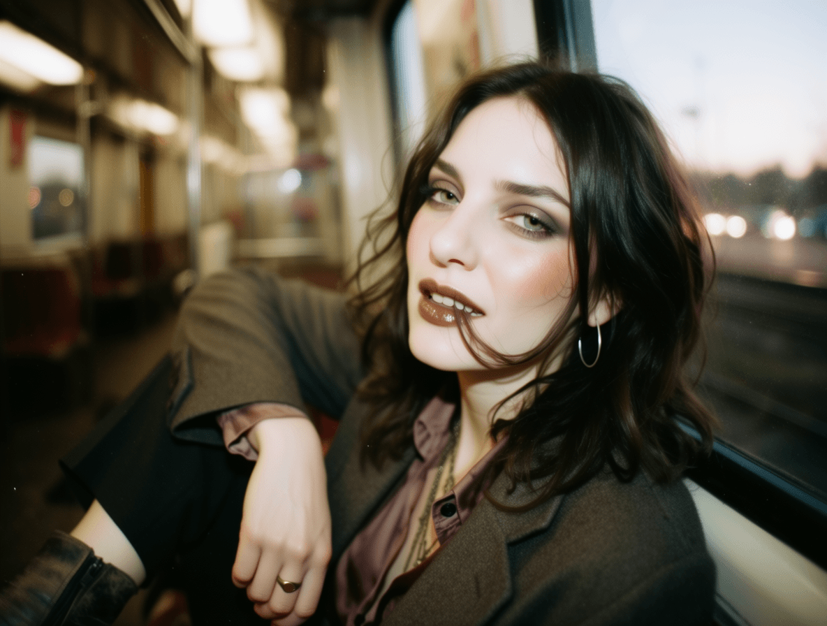Emma-Jane MacKinnon-Lee — editorial side portrait, black hair tucked behind the ear Emma-Jane MacKinnon-Lee — editorial side portrait, black hair tucked behind the ear